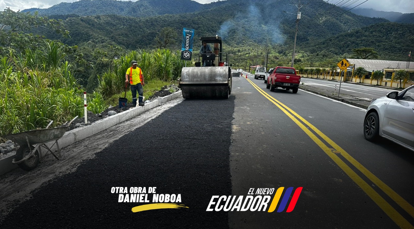 El Gobierno Nacional fortalece la red vial estatal en Pastaza con la culminación de trabajos en el sector Talud de Mera