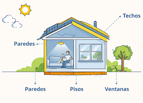 Ilustración de Envolvente de Vivienda